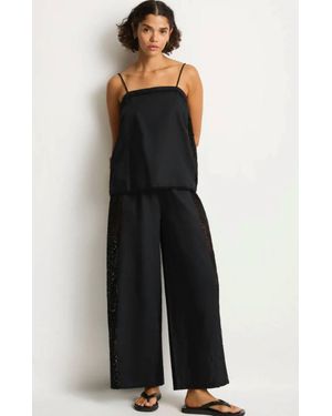 Sea Level Shore Linen Tank - Black