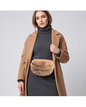 Fashnzfab Faux Fur Plush Belt Fanny Pack Bag - Multicolor