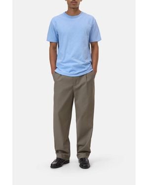Closed Organic Cotton Classic Slub Short Sleeve T-Shirt - Blue