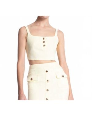 Karina Grimaldi Sunny Crop Top - White