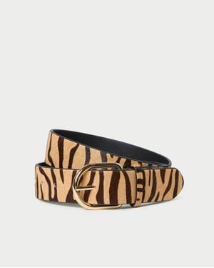 Loeffler Randall Isaac Zebra Belt - Brown