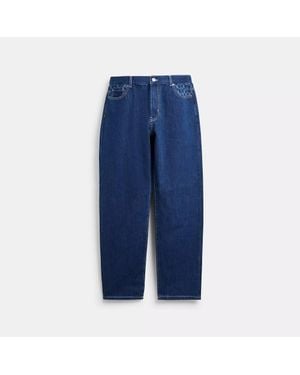 COACH Straight Fit Denim Jeans - Blue