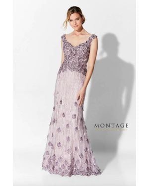 Mon Cheri Beaded Off-The-Shoulder Dress - Multicolor