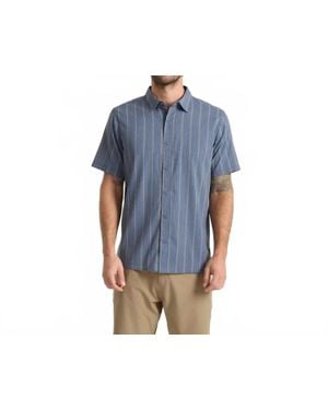 Roark Bless Up Short Sleeve Button Down Shirt - Blue