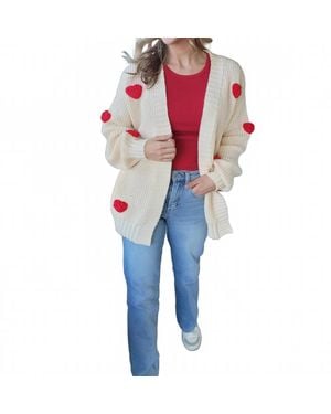 Sweet Generis Heart On My Sleeve Cardigan - Blue