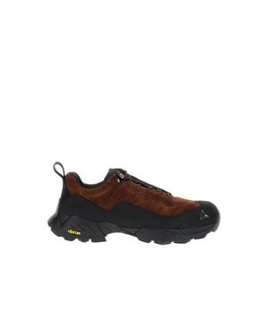 ROA Low-Top Lace-Up Sneakers With Vibram Megagrip Sole - Brown