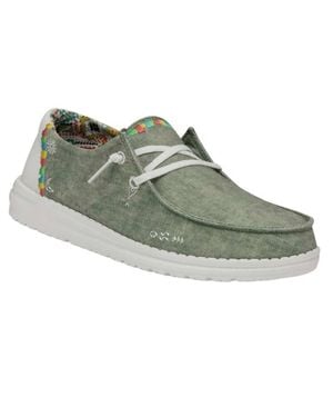 HEYDUDE Ladies Wendy Boho Shoes - Green