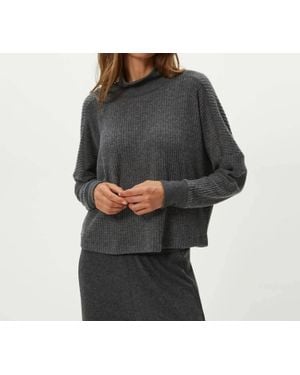 Michael Stars Wynn Turtleneck Long Sleeve Sweater - Black