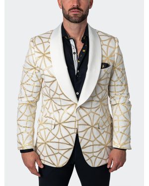 Maceoo Blazer Shawl Ceremonialgold - Natural
