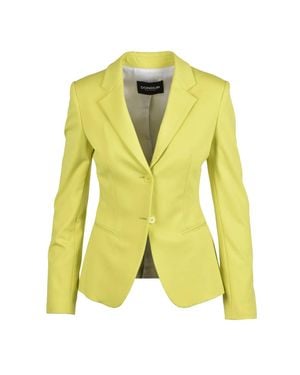 Dondup Viscose Polyamide Elastane Fitted Jacket - Yellow