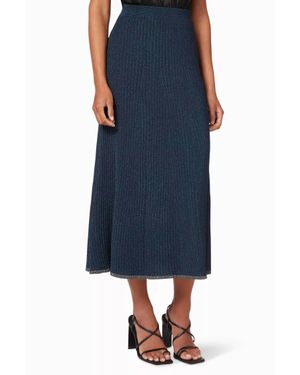 Jonathan Simkhai Ria Metallic Knit Maxi Skirt - Blue