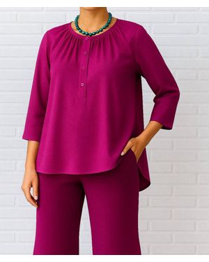 Diva USA Button Up Knit Top - Red