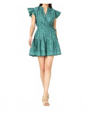 Omika Harlow Mini Dress - Green
