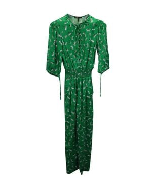 Maje Printed Jumpsuit - Green