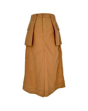 Ganni Cargo Midi Skirt - Brown