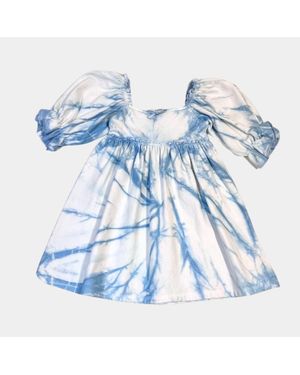 Ooh La Girl's Tie Dye Babydoll Dress - Blue