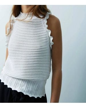 Melissa Nepton Rana Sleeveless Sweater Tank - Blue