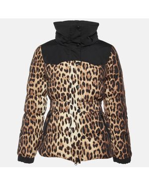 Moschino Cheap And Chic Leopard Print Down Jacket - Black