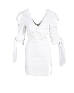 Feminista Puffed Polyester-Blend Mini Dress - White