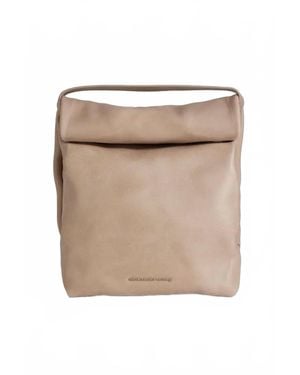 Alexander Wang Waxed Leather Lunch Tote Bag - Natural