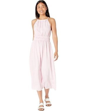 Bella Dahl Midi Dress Sleeveless Halter Neck A-Line Jdm908 - Pink
