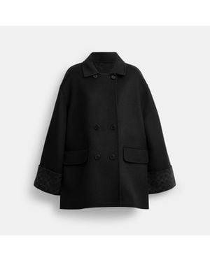 COACH Signature Swing Coat - Black