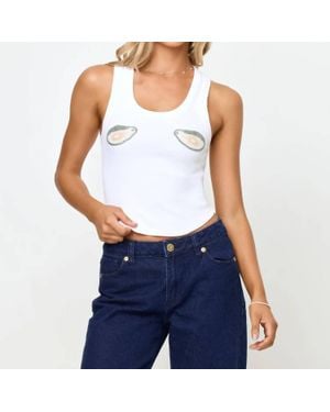 LSPACE Ash Tank With Beaded Oysters - Blue