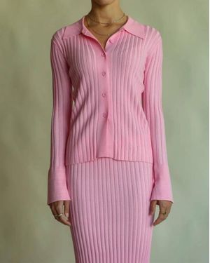 Araminta James Moon Rise Knit Top - Pink