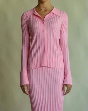Araminta James Moon Rise Knit Top - Pink