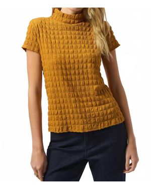 Joseph Ribkoff Textured Knit Fitted Top - Orange