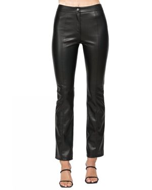 Fate Faux Leather Flare Pants - Black