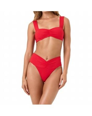 LSPACE Bardot Swim Bikini Bottom - Red