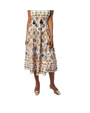 Sail To Sable Smocked Waist Midi Dress - Natural