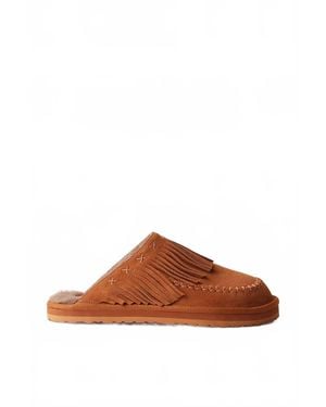 Free People Fallon Fringe Mule - Brown