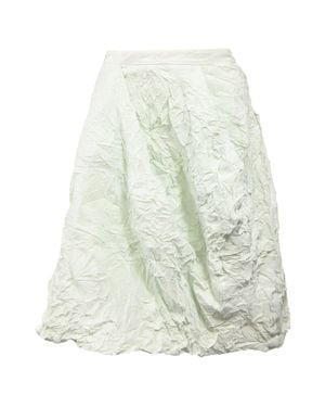 Michael Kors Crinkled Knee-Length Skirt - White