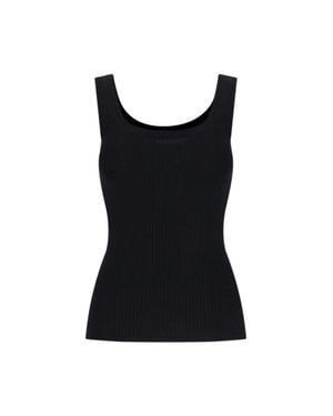 6397 Ribbed Knit Tank Top - Black