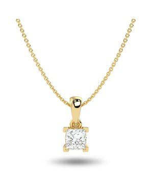 Brilliant Carbon Igi Certified Lab Grown Diamond Pendant Necklace 1.00 Carats Lobster Claw Clasp - Metallic