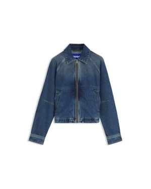 HUGO Zippered Bomber Jacket - Blue