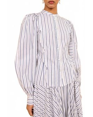 Ulla Johnson Cybil Long Sleeve Button Front Blouse - Multicolor