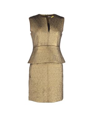 Diane von Furstenberg Delian Jacquard Peplum Dress - Natural