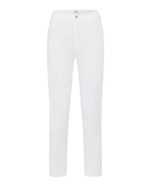 Brax Mary Cropped Straight Leg Pants - White
