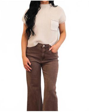 Zenana Everyday Easy Pocket Sweater - Multicolor