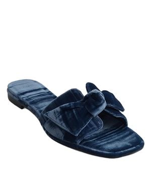 Alexandre Birman Maxi Clarita Velvet Sandals - Blue