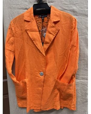 Carre Noir Linen Blazer - Orange