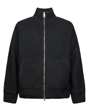 Carhartt Banley Chunky Ribbed Quilted Sweater Jacket - Black