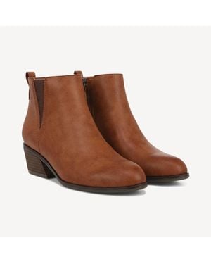 Dr. Scholls Lacey Boots Honey Faux Leather Ankle Booties Rhs6331 - Brown