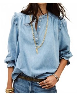 Ba&sh Lio Denim Top - Blue