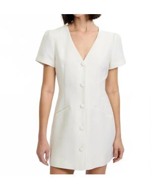 French Connection Taffeta Structured Dress - White