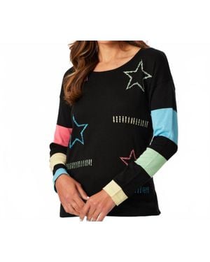 French Kyss Scoop Star Top - Black