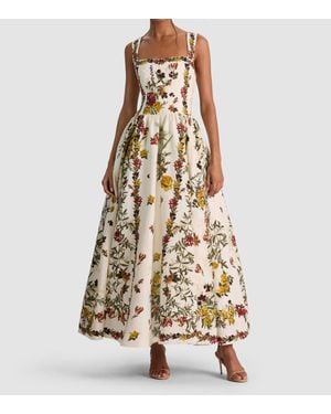 Alice + Olivia Vera Midi Dress - Metallic